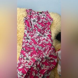 Floral Pink Sleeveless Dress